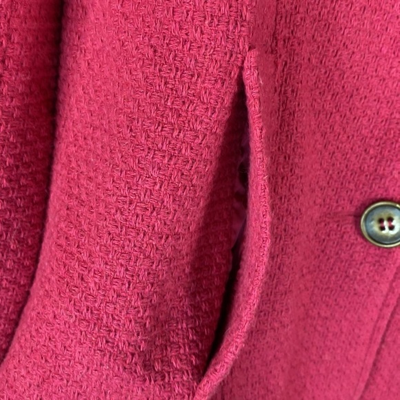 Tulle Pink Wool Blend Hooded Coat- Large - Picture 4 of 10